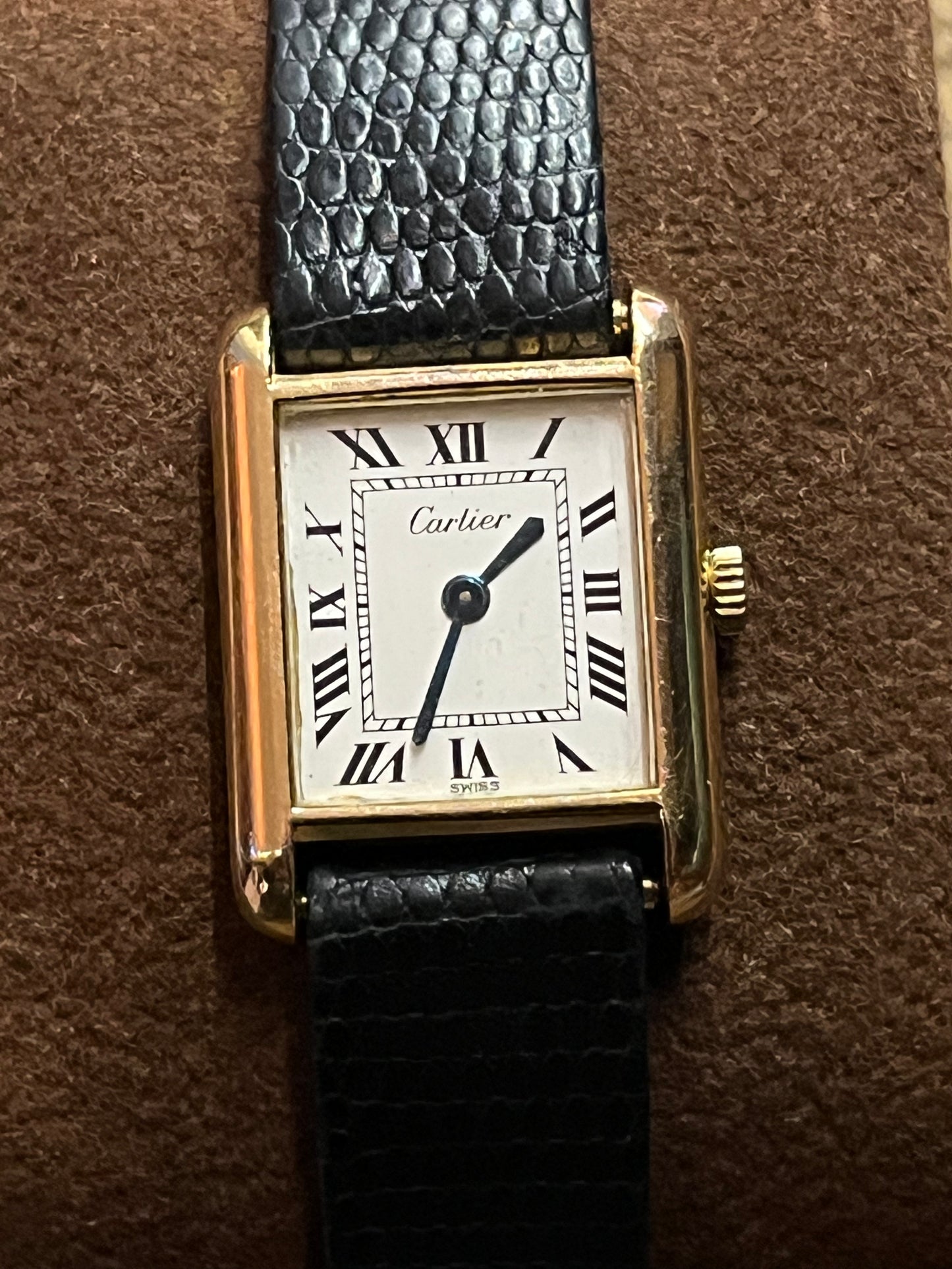 Cartier Le Must de Cartier 18k Gold Plated Tank Watch