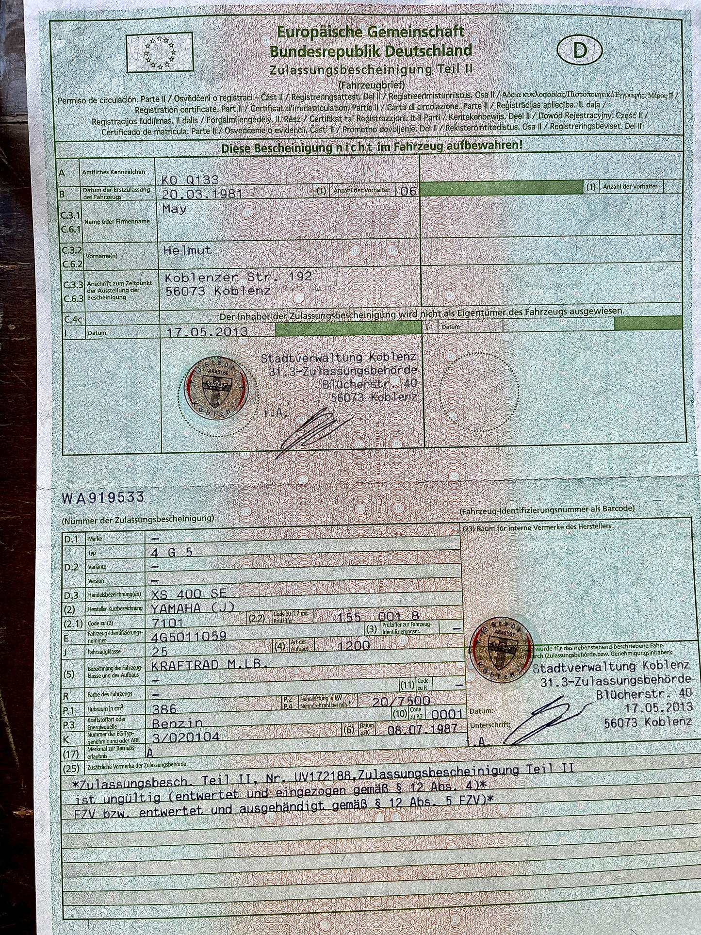 Yamaha XS-400-SE, Vintage super selten, Jg. 1981