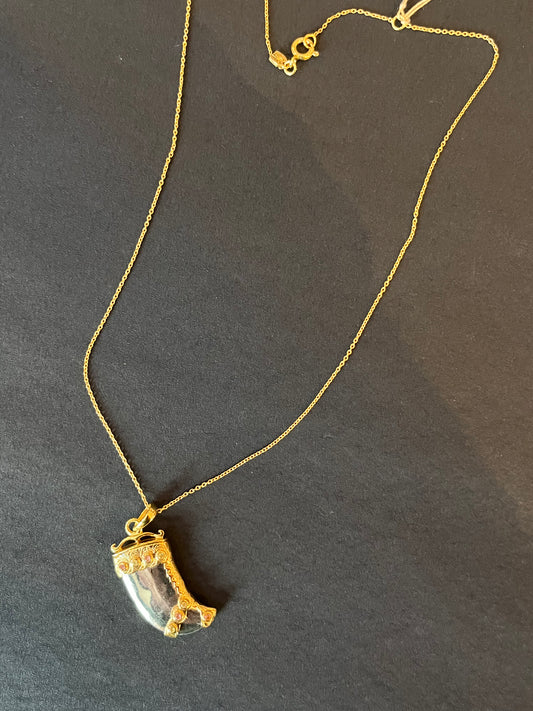 Silver -Charm-   Tiger Tooth